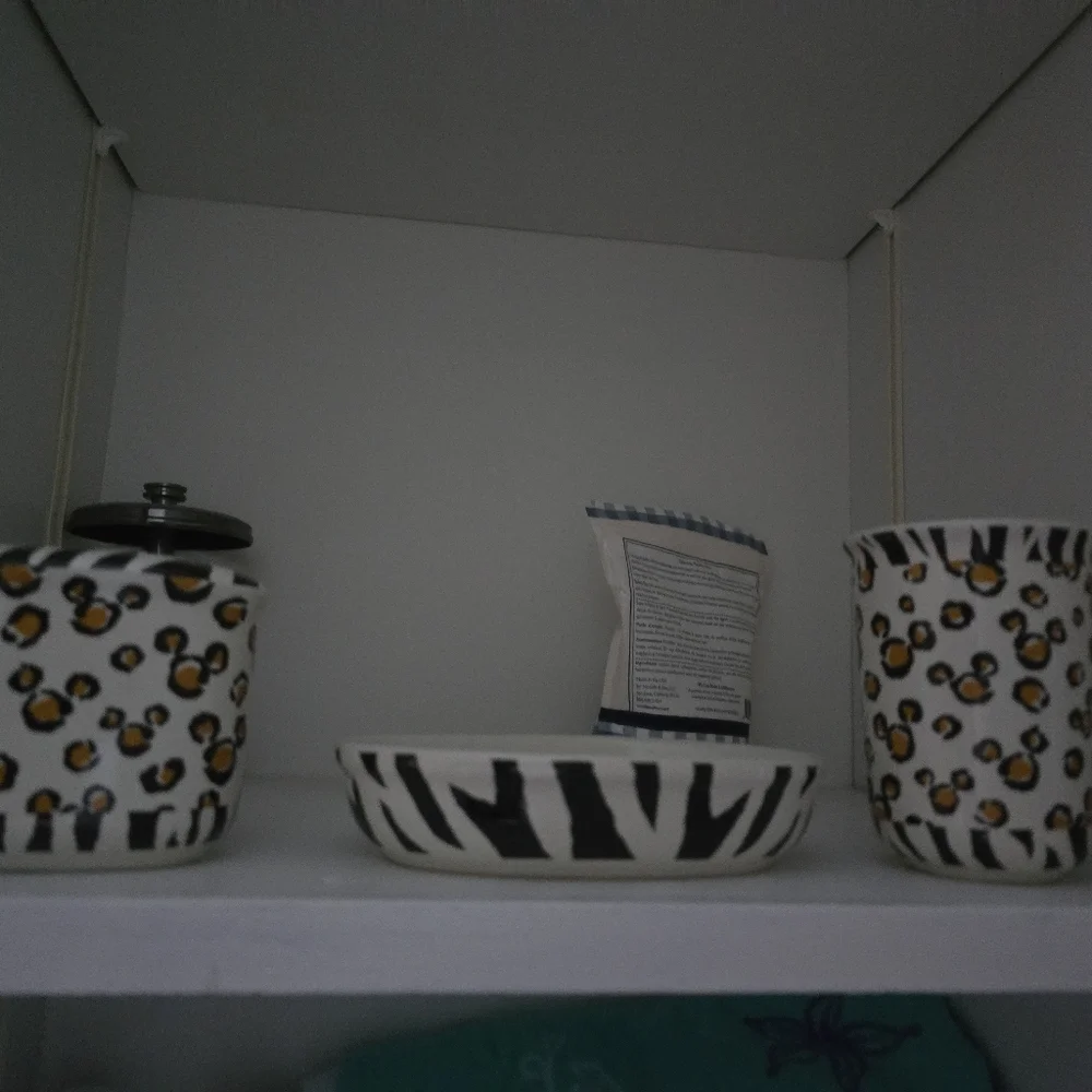 Vintage Disney Cheetah Print Bathroom Set